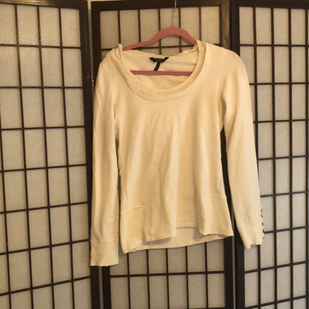 BCBG hooded long sleeve shirt